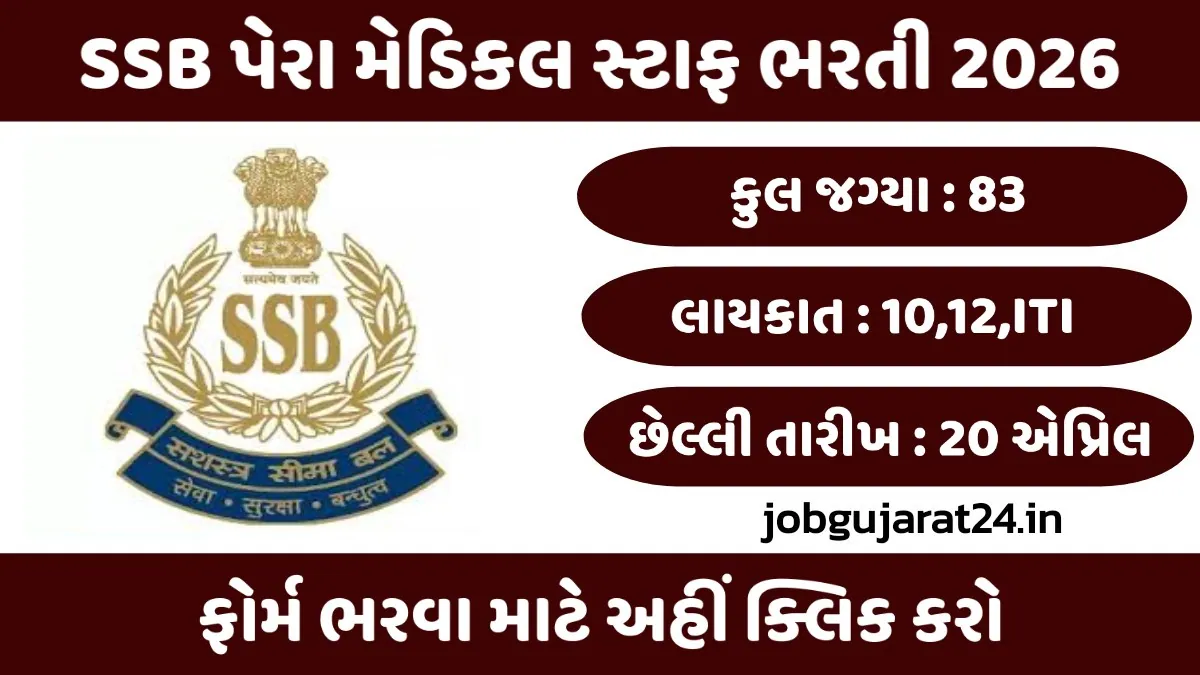 SSB Paramedical Staff Recruitment 2026